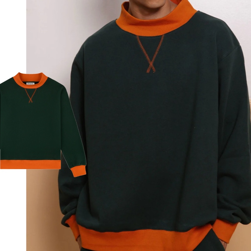 Parke Two Tone Classic Mockneck